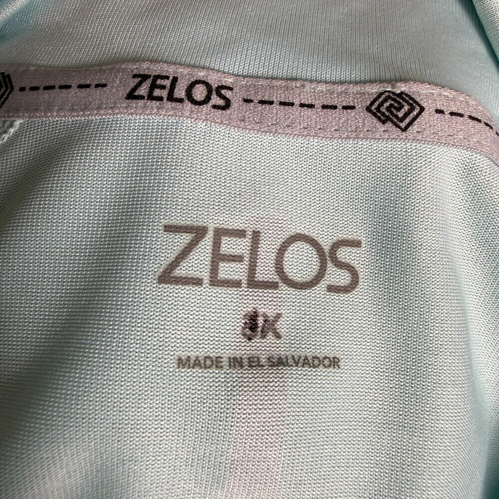 Zelos Women's 3X Light Blue Teal Half Zip Pullover Long Sleeve Activewear Top - Picture 10 of 11